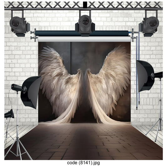 Angelic White Wings Photography Backdrop 8141