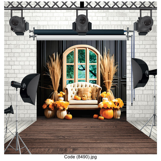 Autumn Lounge with Pumpkins & Wheat 8490