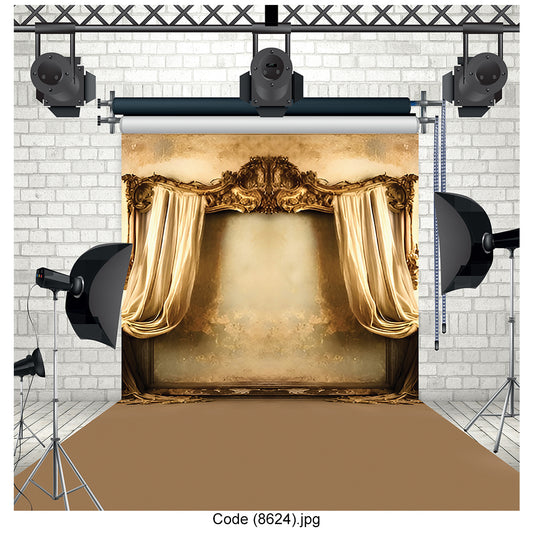 Baroque Gold Curtain 8624