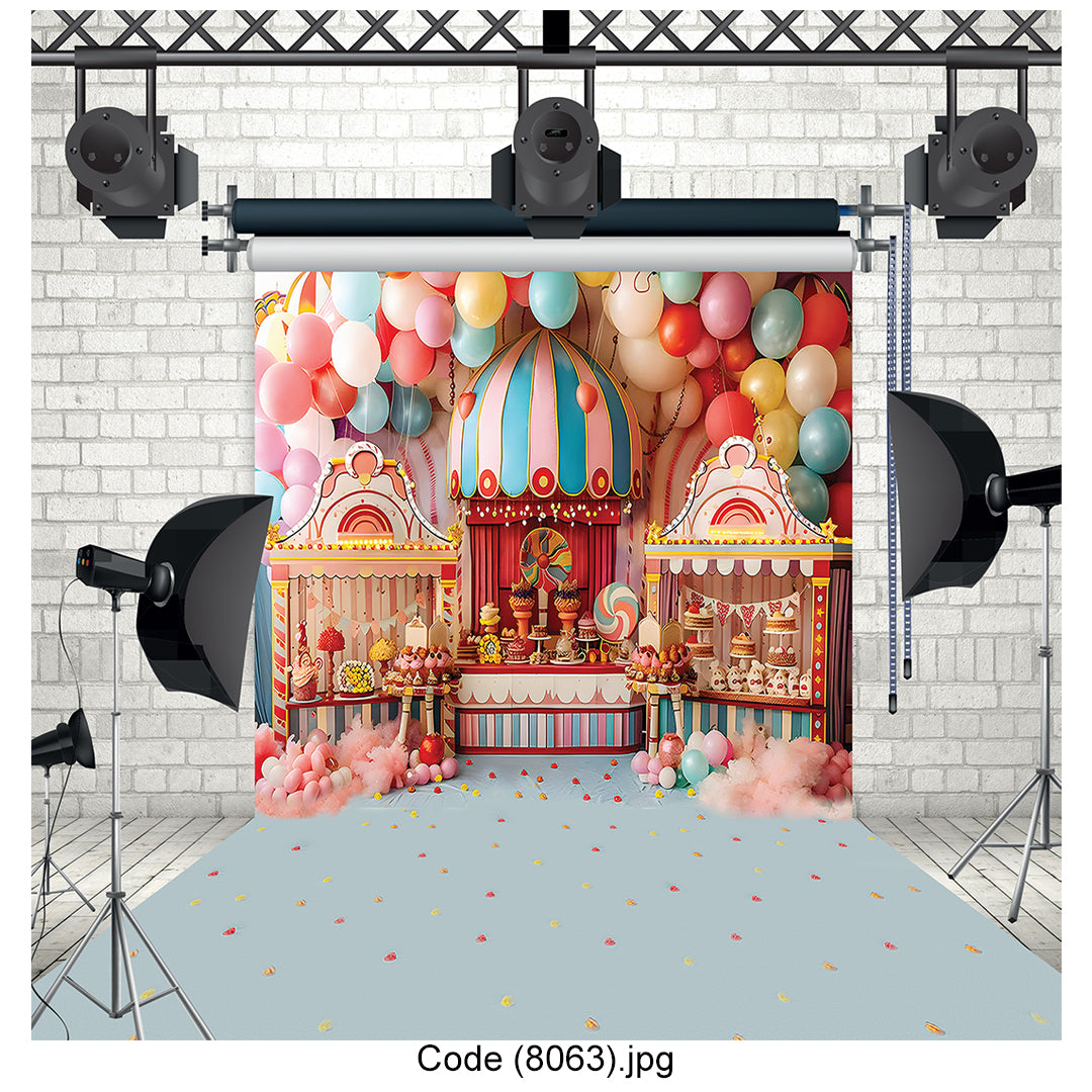 Carnival Candy Shop Backdrop 8063