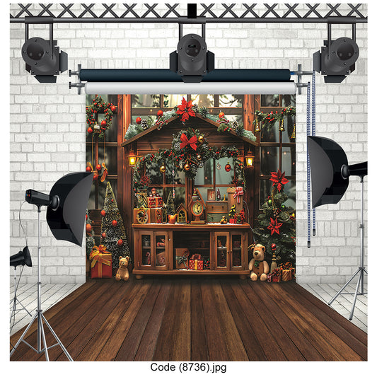 Christmas Market Photography Backdrop 8736