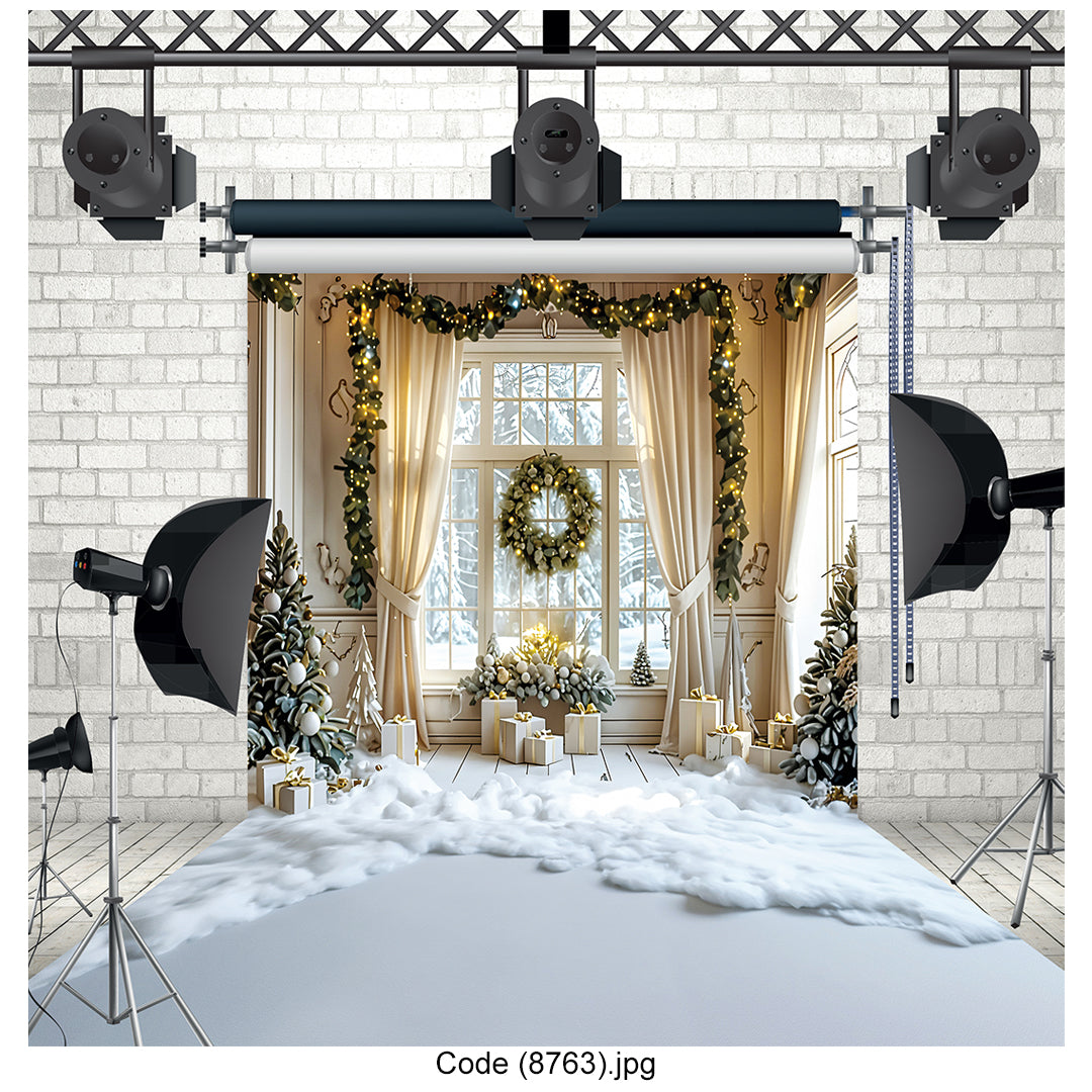 Luxury Christmas Winter Wonderland Photography Backdrop 8763