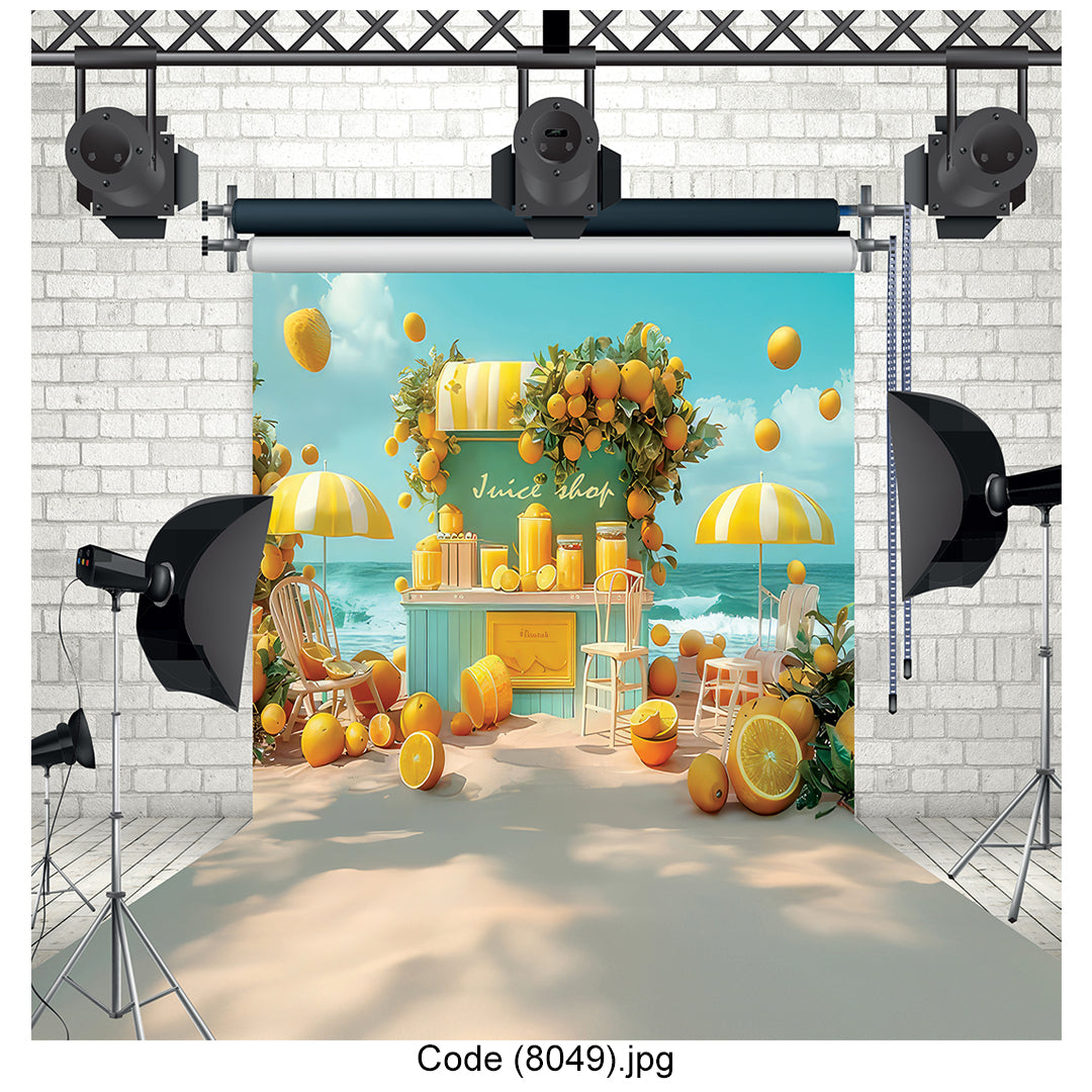 Citrus Juice Stand Backdrop 8049