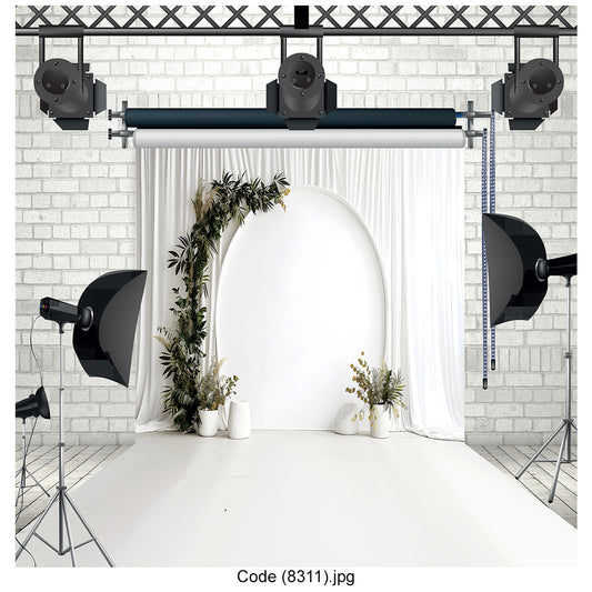 Classic White Archway Photography Backdrop 8311