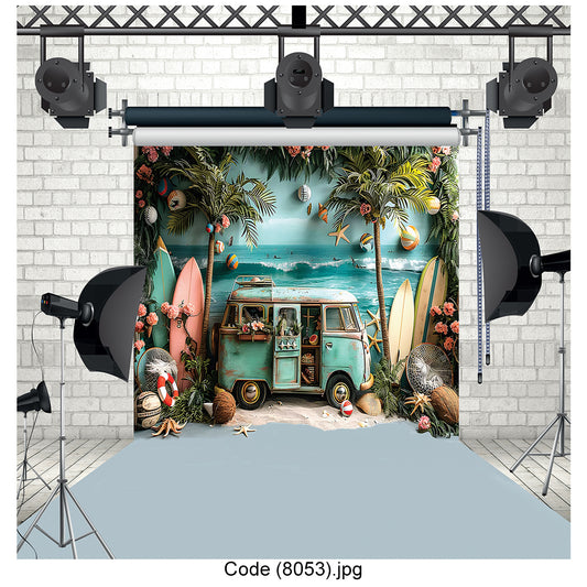 Photography Backdrop Tropical Beach Van 8053