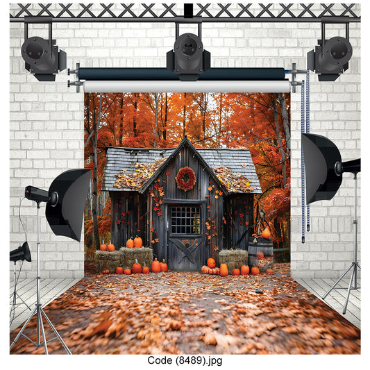 Cozy Fall Farmhouse Autumn Cabin 8489