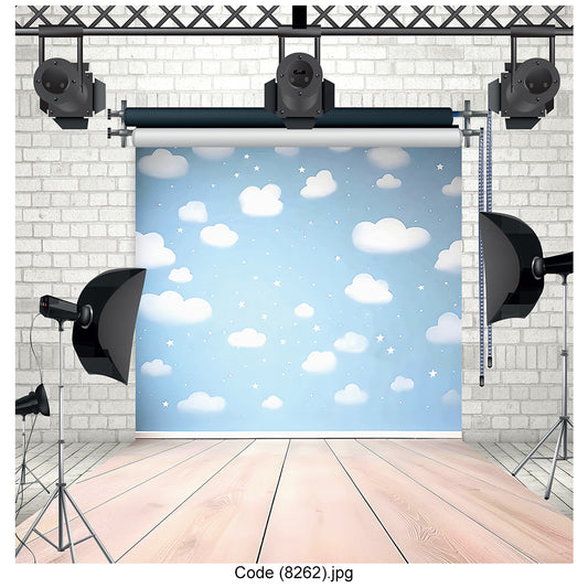 Dreamy Blue Sky Clouds Studio Photography Backdrop 8262