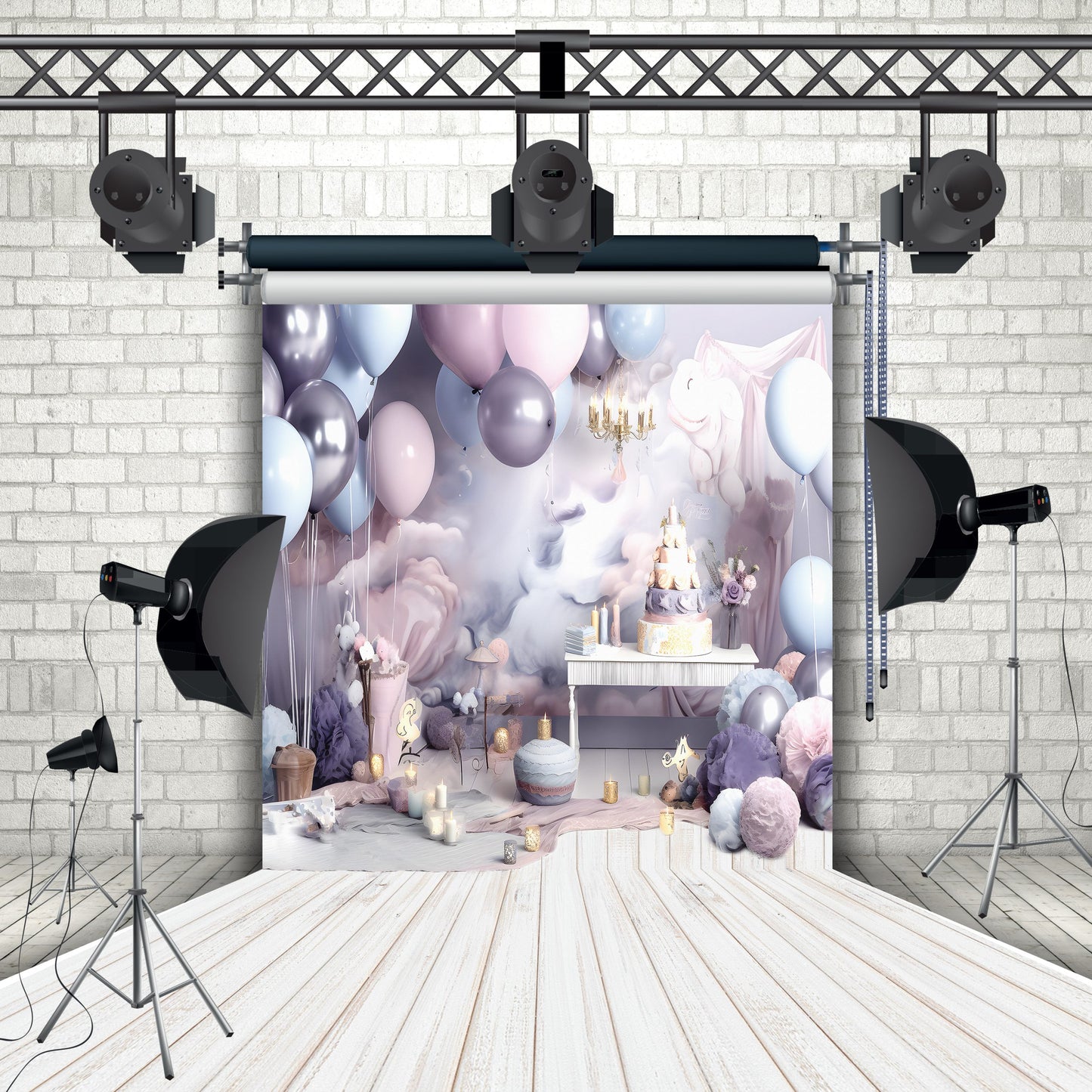 Dreamy Pastel Unicorn Backdrop 8002