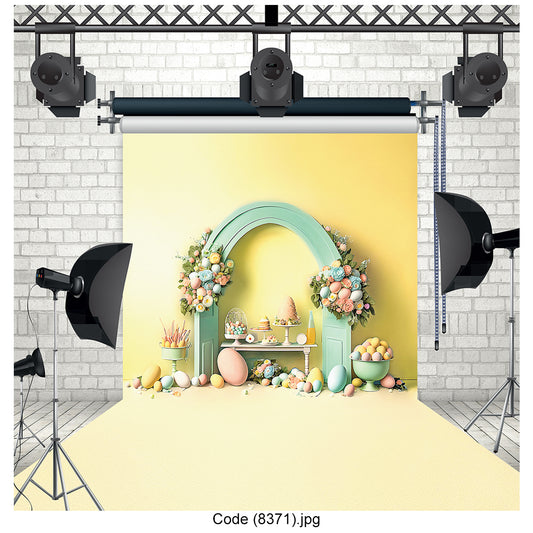 Easter Arch Photography Backdrop Pastel Spring Party Decor - 8371