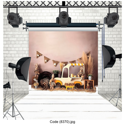 Easter Spring Market Photography Backdrop Premium Canvas - 8370