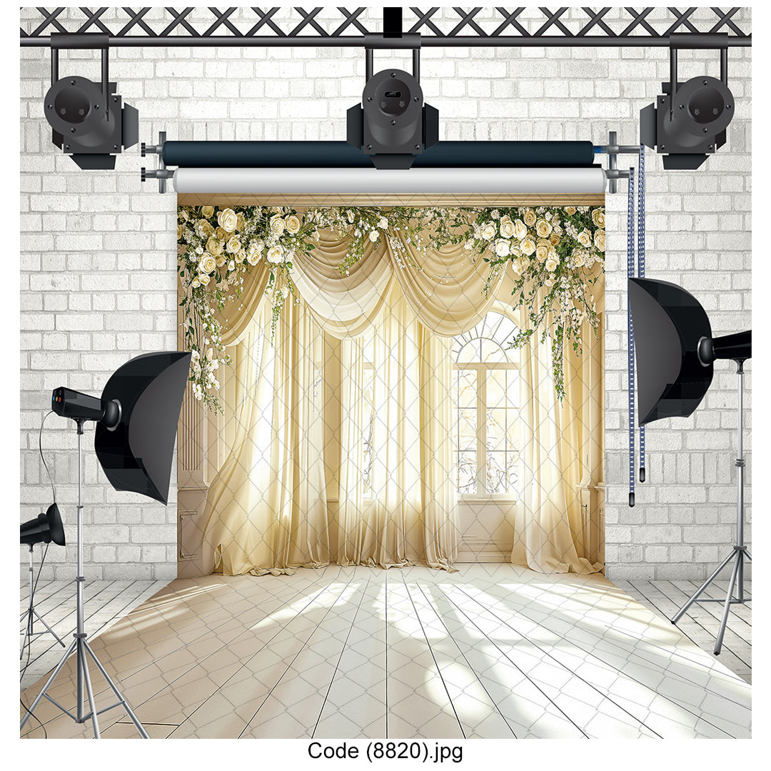 Elegant Drapes & Roses 8820