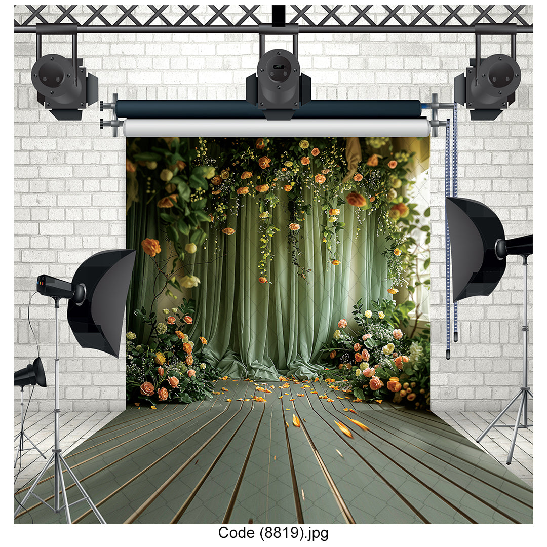 Enchanted Garden Floral Backdrop 8819