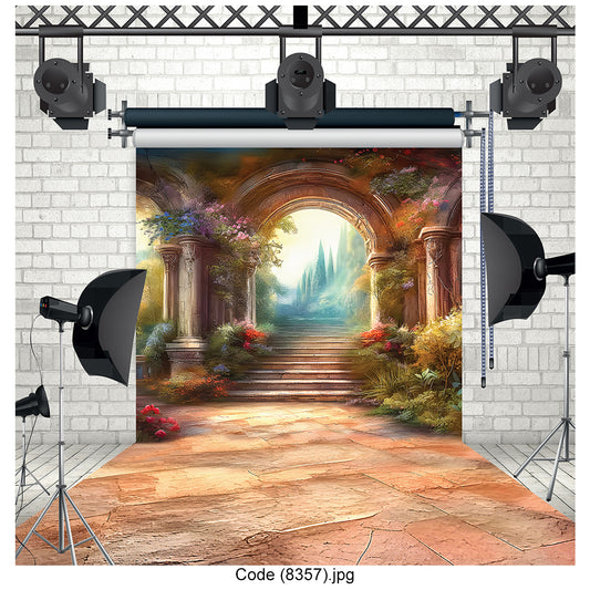 Fantasy Garden Archway Photography Backdrop 8357