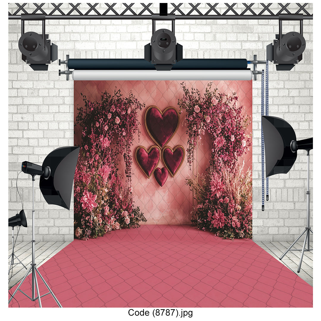 Floral Heart Backdrop 8787