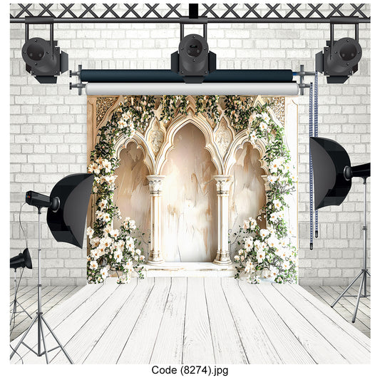 Gothic Floral Arch Photography Backdrop 8274