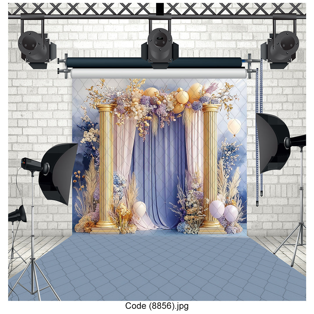 Grand Pillars & Floral Elegance 8856