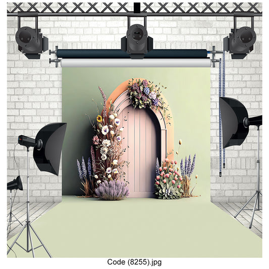 Lavender Garden Arch Photography Backdrop 8255