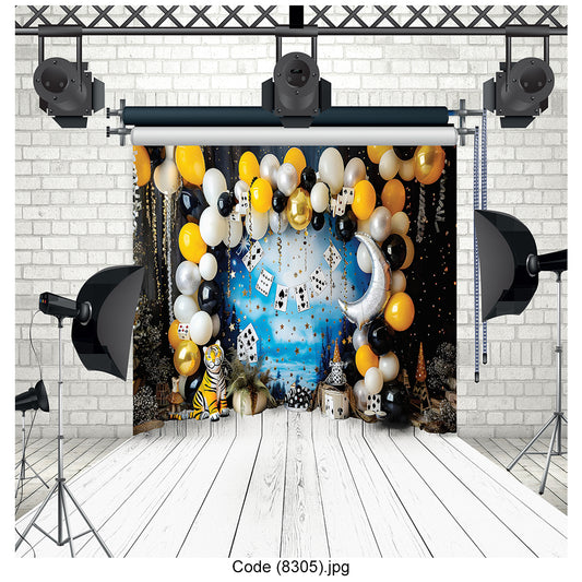 Magic Night Wonderland Balloon Photography Backdrop Premium Canvas - 8305