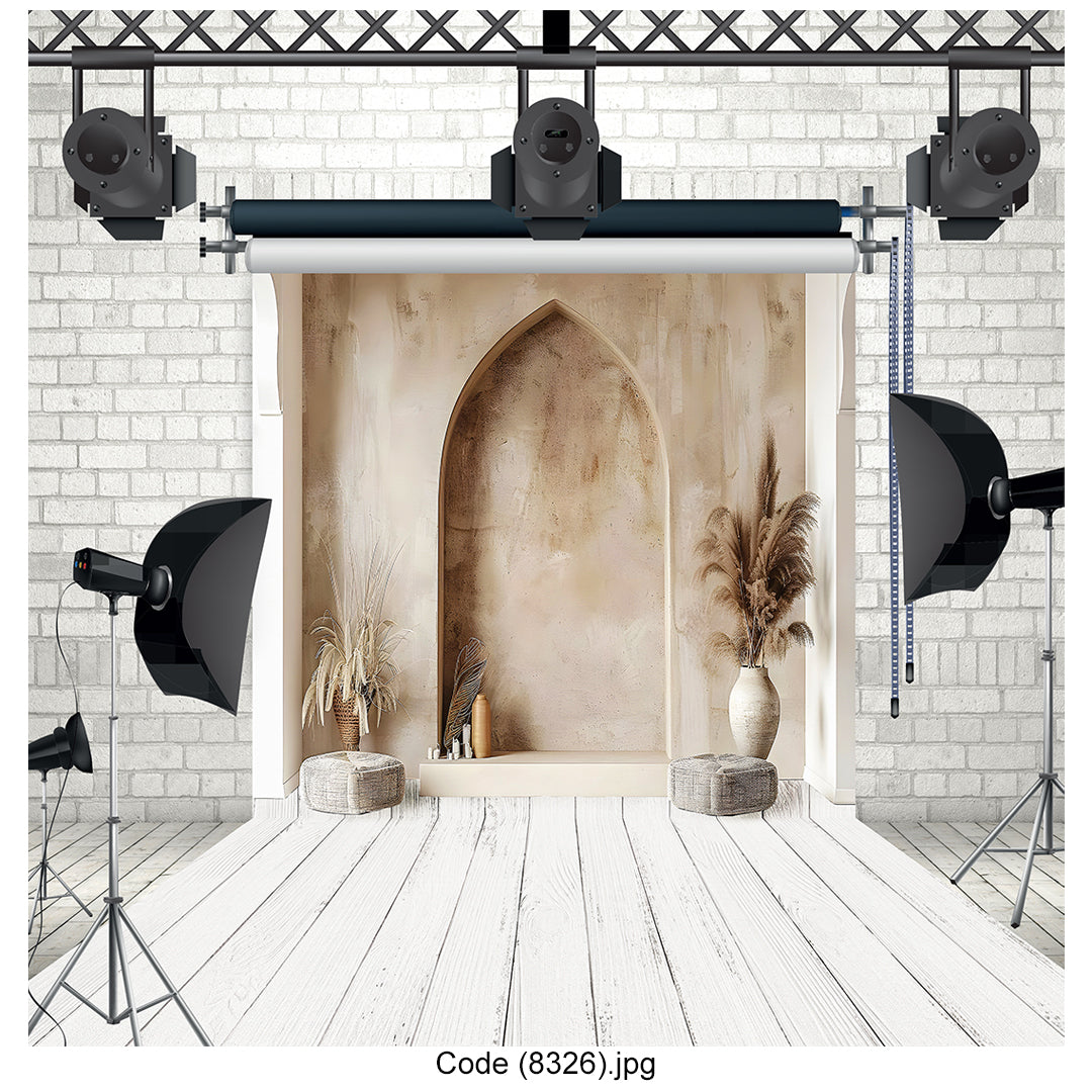 Minimalist Boho Arch Photography Backdrop 8326