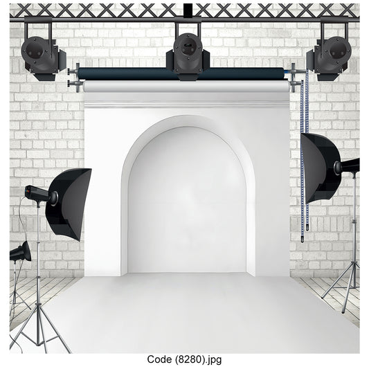 Minimalist White Archway Photography Backdrop 8280