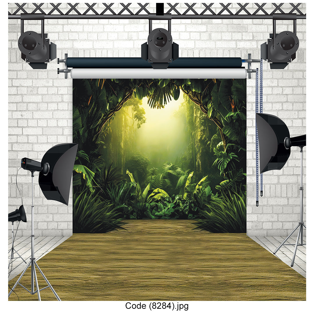 Mystical Jungle Forest Photography Backdrop Premium Canvas - 8284