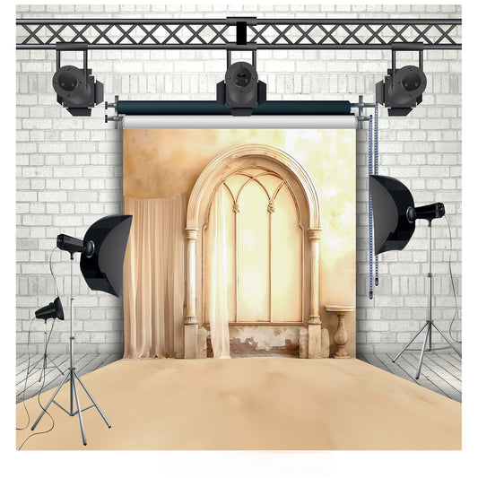 Photography Backdrop Golden Gothic Arch 8039