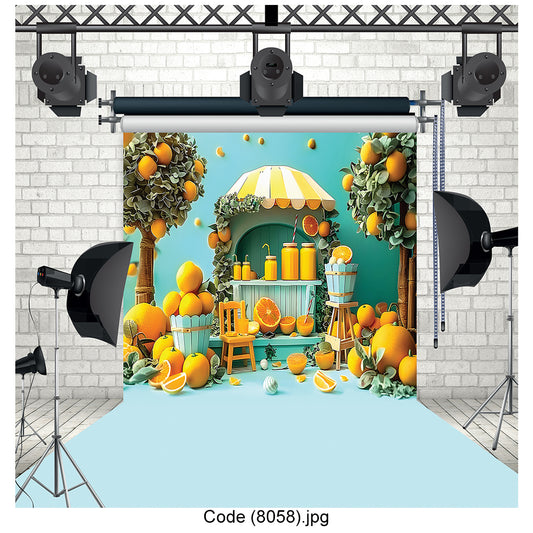 Photography Backdrop Orange Grove Juice Bar 8058