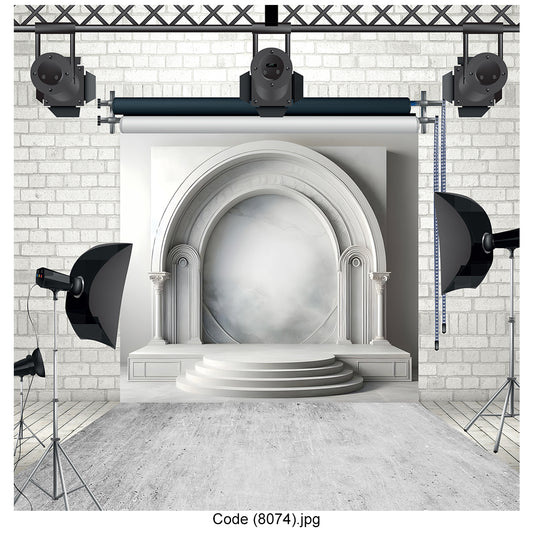 Photography Backdrop White Archway 8074