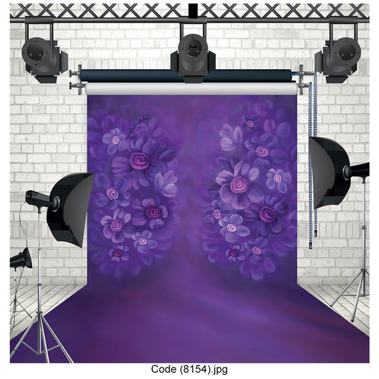 Purple Floral Fantasy Photography Backdrop 8154