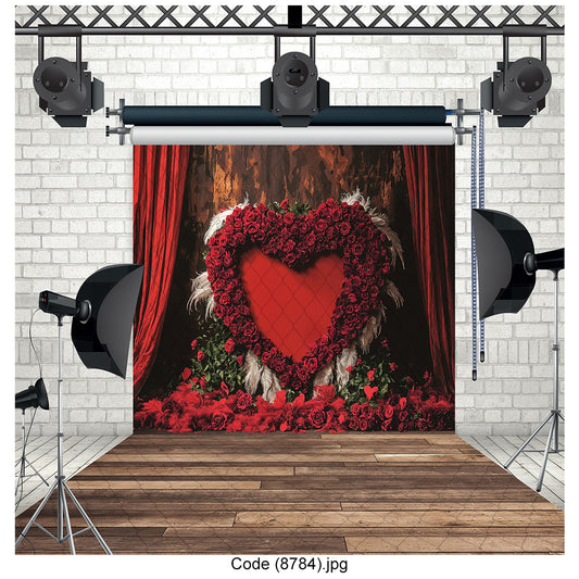 Red Heart Backdrop 8784