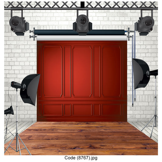 Red Panel Photography Backdrop 8767