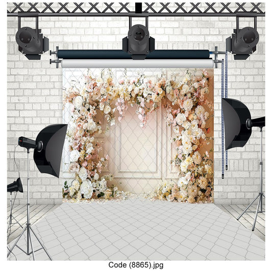 Romantic Floral Arch Photography Backdrop 8865