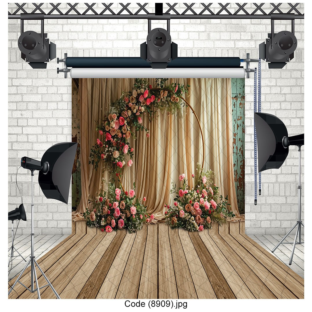 Romantic Floral Archway Wedding Backdrop 8909