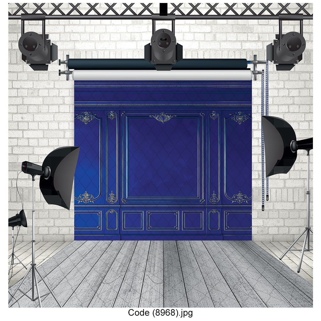 Royal Blue Baroque 3D Photography 8968