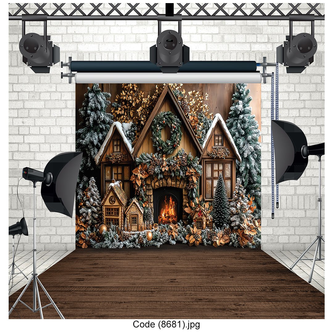 Rustic Christmas Cottage 8681