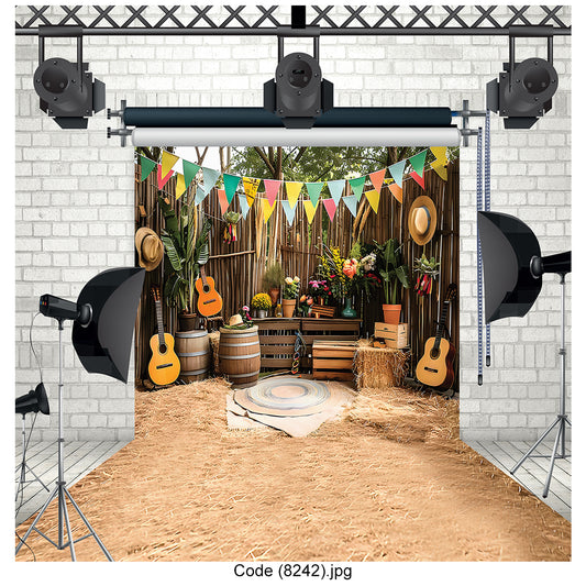 Rustic Farmhouse Celebration Photography Backdrop 8242