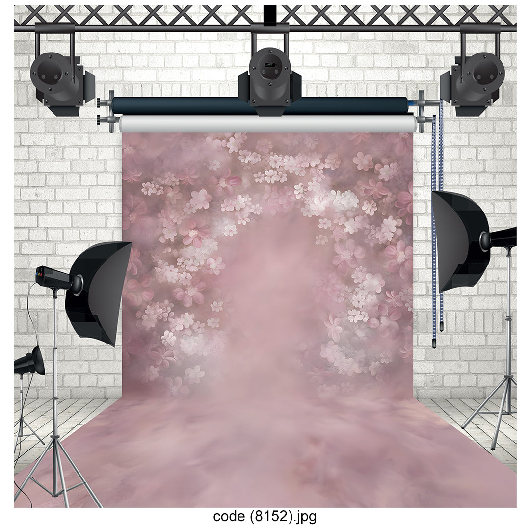 Soft Pink Floral Fantasy Photography Backdrop 8152