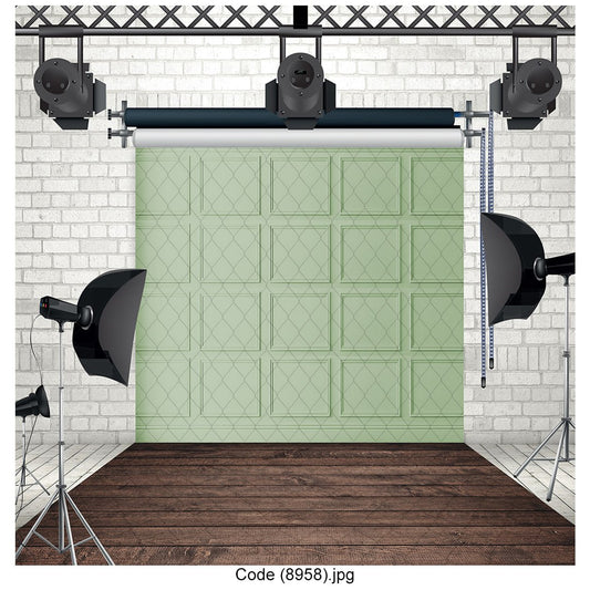 Soft Sage Green 3D Panel 8958