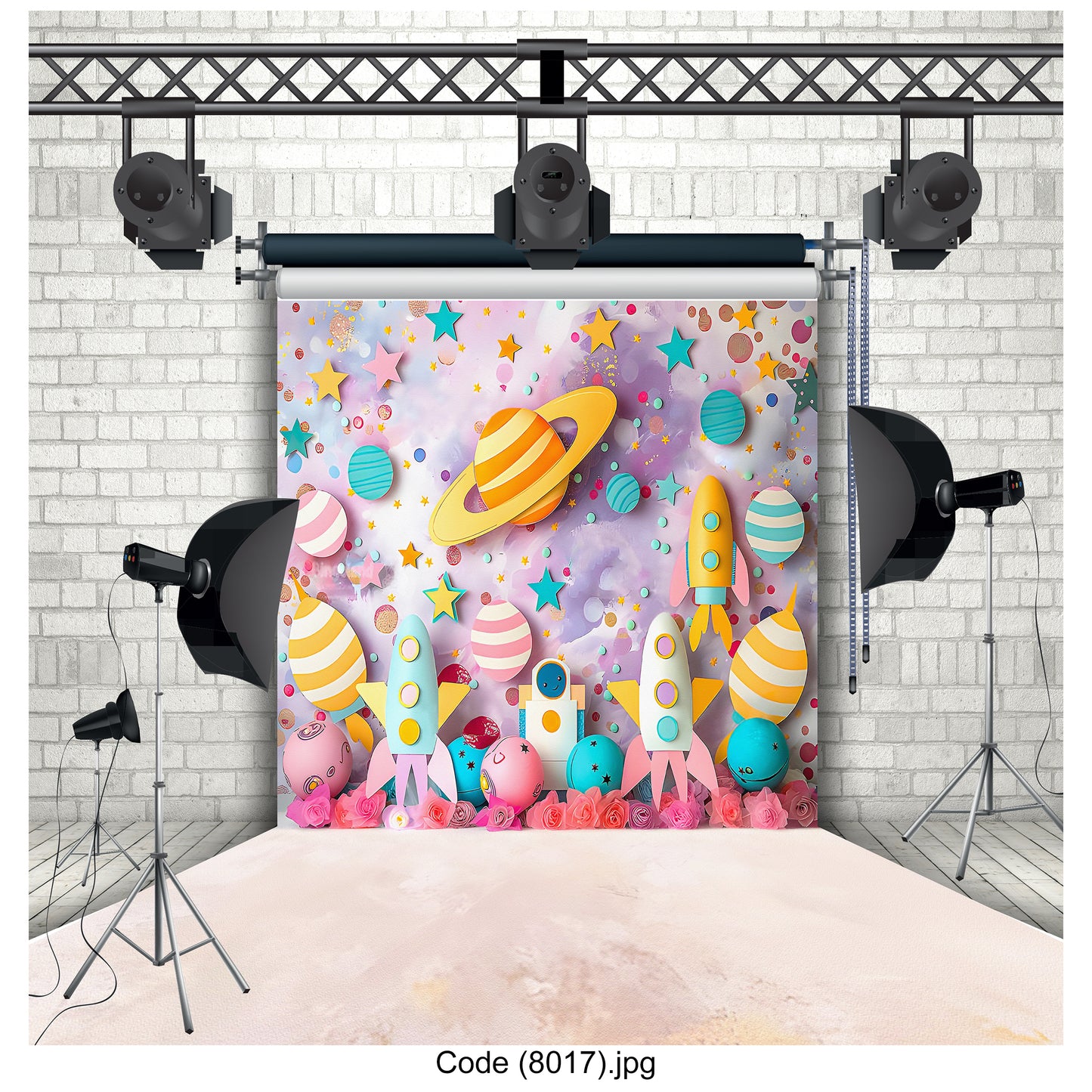 Space Rocket Adventure Backdrop 8017