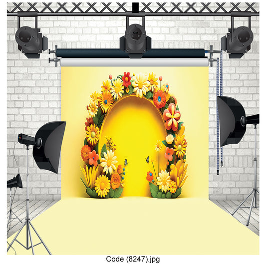 Spring Floral Arch Photography Backdrop 8247