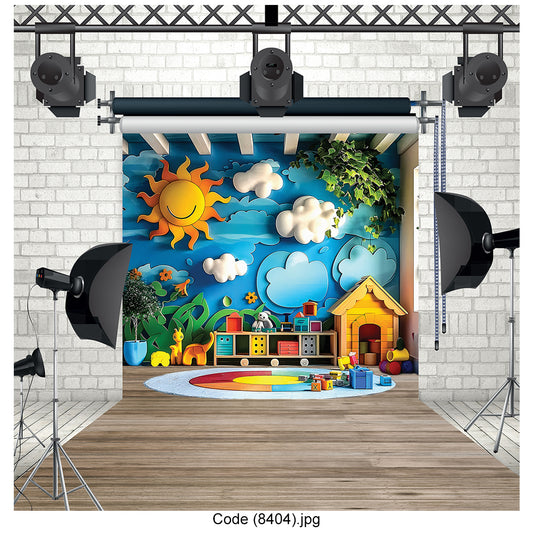 Sunny Playroom Photography Backdrop