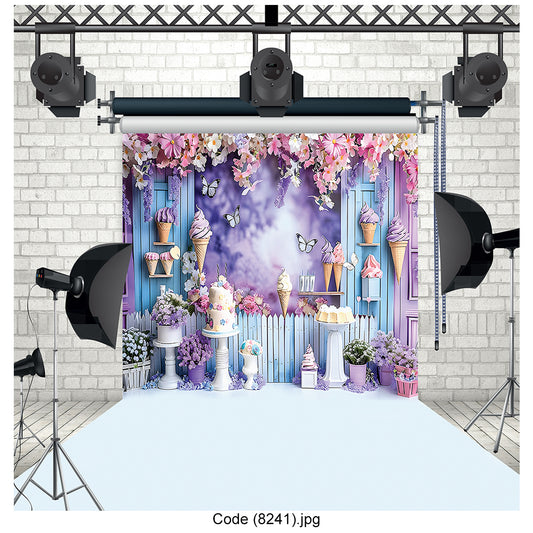 Sweet Shop Pastel Photography Backdrop 8241