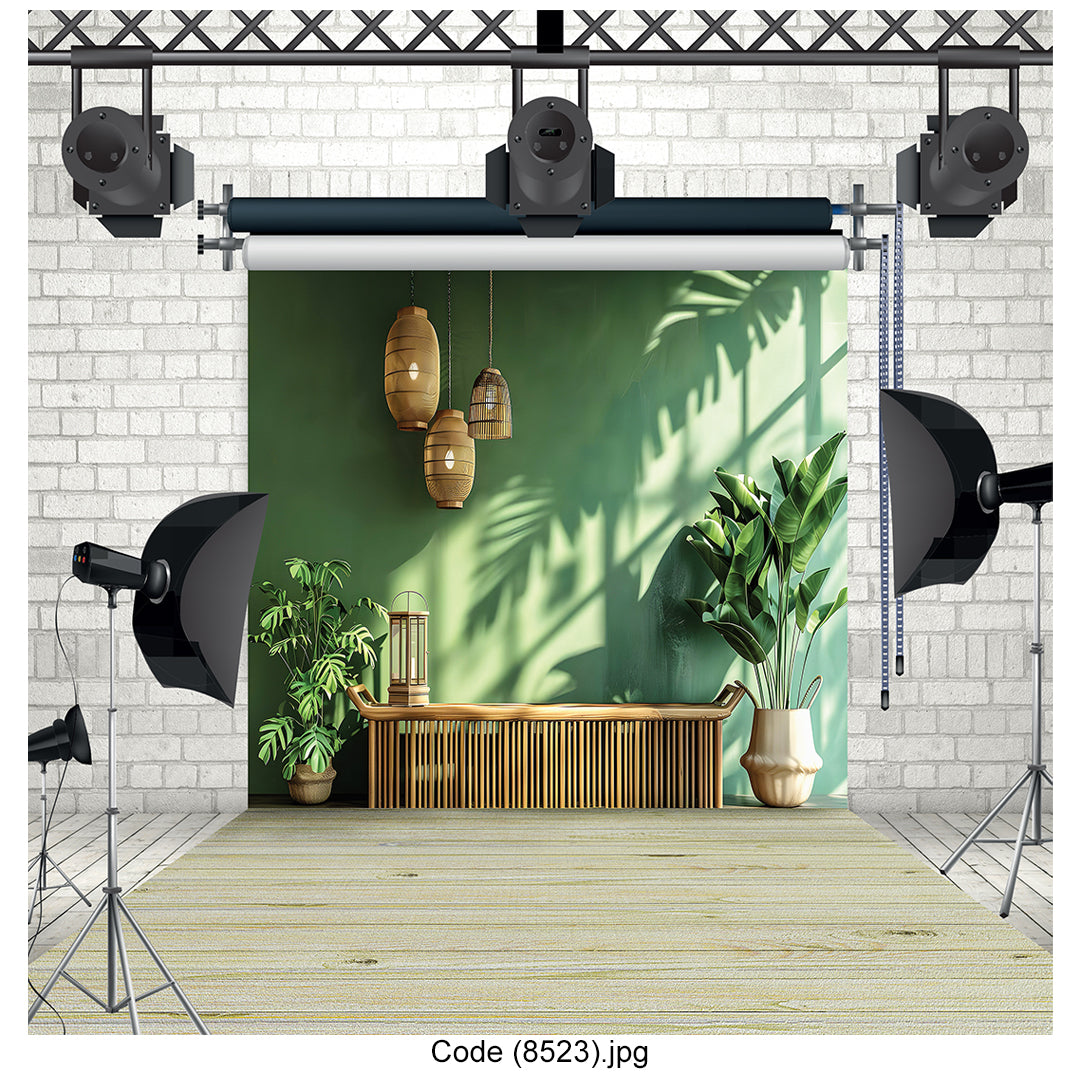 Tropical Green Bamboo Canvas