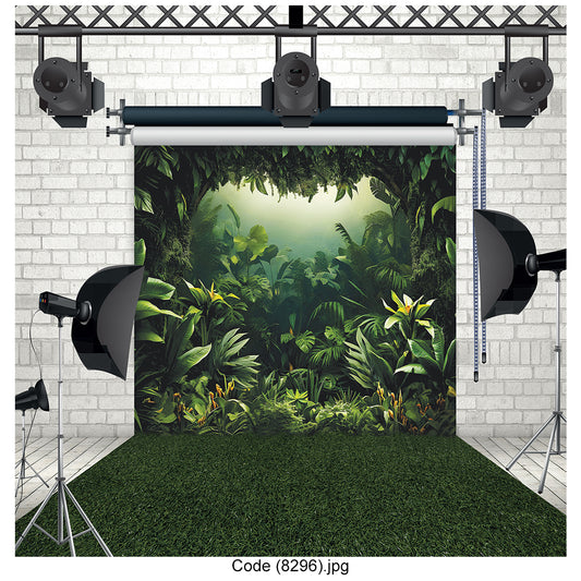 Tropical Jungle Forest Photography Backdrop Premium Canvas - 8296